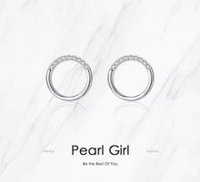 Load image into Gallery viewer, pendientes de tuerca redondos geométricos minimalistas para mujer