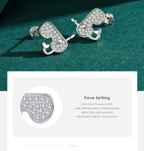 Load image into Gallery viewer, pendientes de plata de ley 925 con forma de gafas de natación para mujer