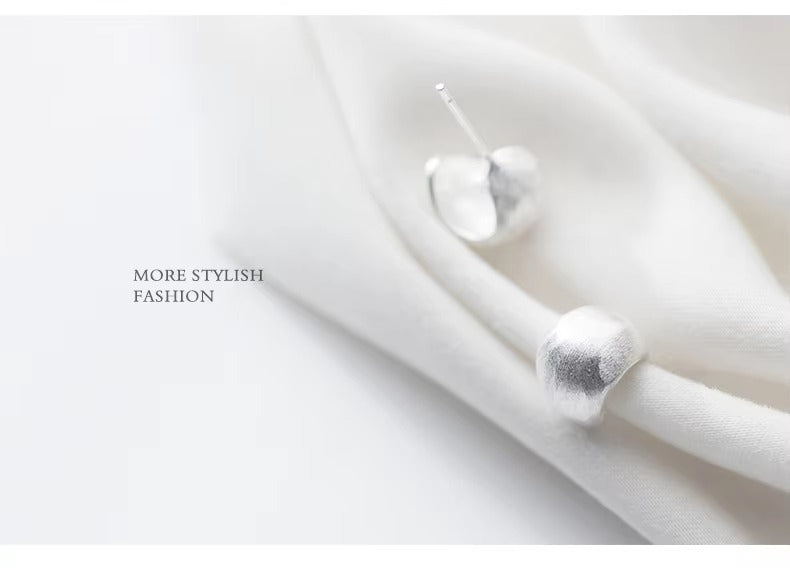 pendientes geométricos de Plata de Ley 925 para mujer