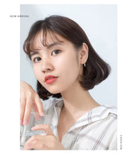 Load image into Gallery viewer, pendientes de aro de Plata de Ley 925 con forma de Luna y estrella centelleante para mujer