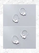 Load image into Gallery viewer, pendientes de plata de ley 925 con forma de elefante, joyería fina, con gancho, para mujer