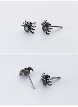 Load image into Gallery viewer, pendientes de plata de ley 925 con forma de araña para mujer