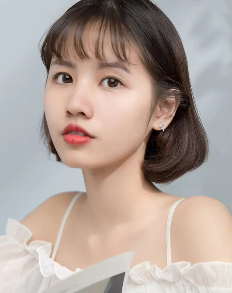 pendientes de plata de ley 925 con circonita cúbica