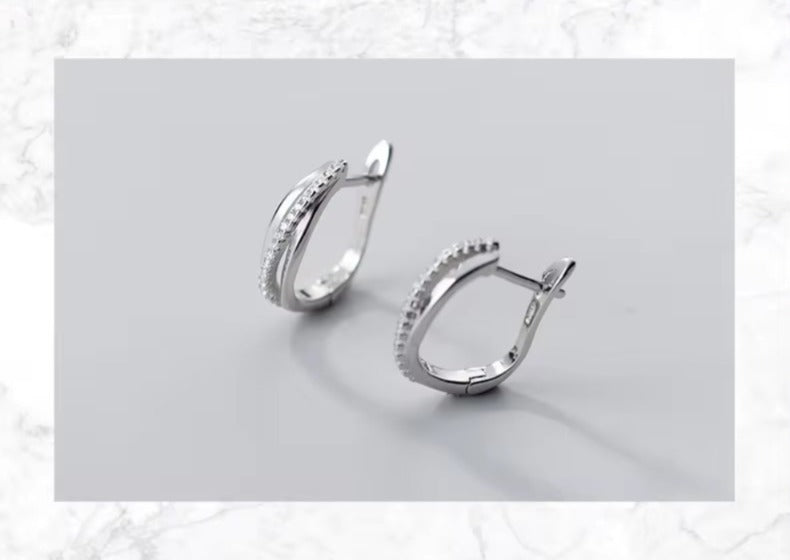 pendientes de plata de primera ley y circón para mujer