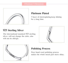 Load image into Gallery viewer, pendientes de aro de plata esterlina 100% 925 para mujer