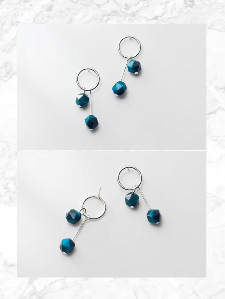 pendientes de gota redondos geométricos para mujer