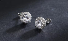 Load image into Gallery viewer, pendientes de plata de primera ley y Circonia cúbica para mujer