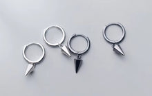 Load image into Gallery viewer, pendientes de aro cónico para mujer, de plata de ley 2021 auténtica, aretes geométricos de 3 colores