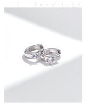 Load image into Gallery viewer, pendientes de aro de Plata de Ley 925 para mujer