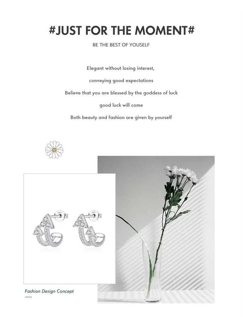 pendientes de plata de ley 925 auténtica para mujer, aretes con tuerca de circonia cúbica transparente