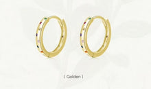 Load image into Gallery viewer, pendientes de aro de Plata de Ley 925 auténtica para mujer