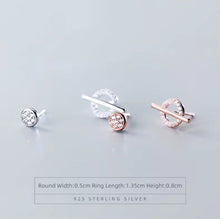 Load image into Gallery viewer, pendientes de plata de ley 925 con circonita cúbica para mujer