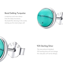 Cargar imagen en el visor de la galería, pendientes de tuerca de Plata de Ley 925 auténtica para mujer