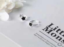 Load image into Gallery viewer, pendientes de plata de ley 925 con forma de estrella esmaltada, joyería de aniversario