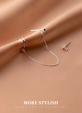 Load image into Gallery viewer, pendientes de plata de ley 925 con borlas largas para mujer y niña, aretes con pasador