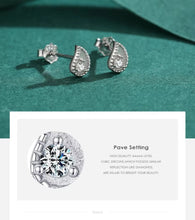 Load image into Gallery viewer, pendientes de plata de ley 925 con forma de lágrima para mujer, aretes pequeños de circonita