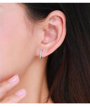 Cargar imagen en el visor de la galería, pendientes románticos de cristal de circón transparente para mujer y niña