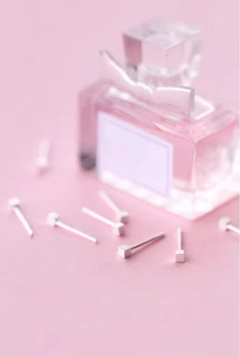 Simple Cute Scrub Vintage Square previene alergias Stud pendientes moda 925