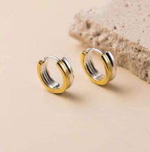 Load image into Gallery viewer, pendientes de aro de plata de ley 2023 auténtica para mujer