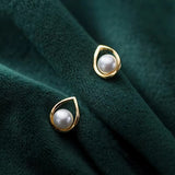 pendientes de plata de ley 100% con forma de gota para mujer
