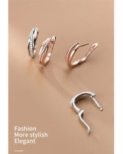 Load image into Gallery viewer, pendientes de plata de primera ley y circón para mujer