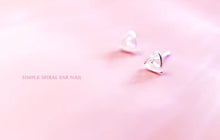 Load image into Gallery viewer, pendientes de plata de ley 925 con forma de triángulo, joyería fina minimalista