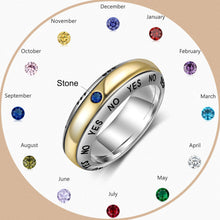 Cargar imagen en el visor de la galería, Anillos giratorios de Color plateado y dorado para mujer