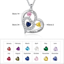 Load image into Gallery viewer, Colgante de corazón con nombre personalizado para madre e hijo Laila joyas