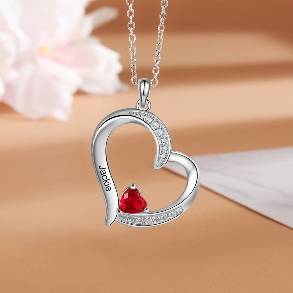 Colgante de corazón con nombre personalizado para madre e hijo Laila joyas