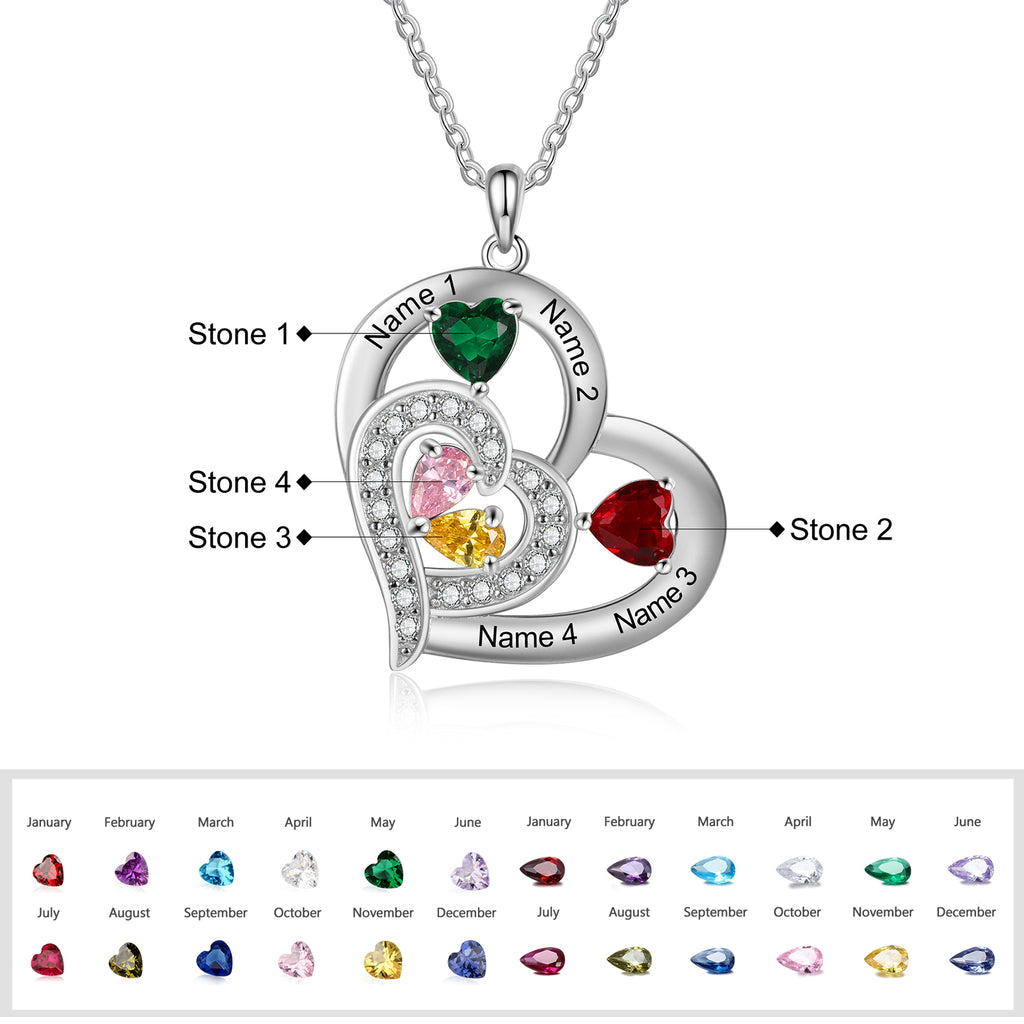 Colgante de corazón con nombre personalizado para madre e hijo Laila joyas