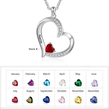 Load image into Gallery viewer, Colgante de corazón con nombre personalizado para madre e hijo Laila joyas