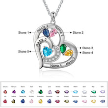 Load image into Gallery viewer, Colgante de corazón con nombre personalizado para madre e hijo Laila joyas