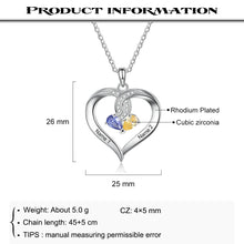 Load image into Gallery viewer, Colgante de corazón grabado con nombre personalizado para mujer Laila joyas