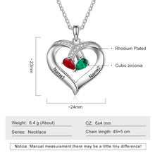 Load image into Gallery viewer, Colgante de corazón grabado con nombre personalizado para mujer Laila joyas