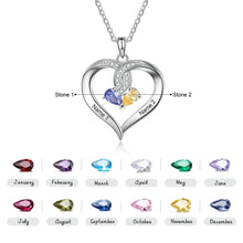 Load image into Gallery viewer, Colgante de corazón grabado con nombre personalizado para mujer Laila joyas