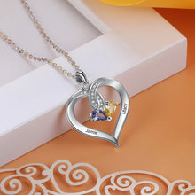 Load image into Gallery viewer, Colgante de corazón grabado con nombre personalizado para mujer Laila joyas