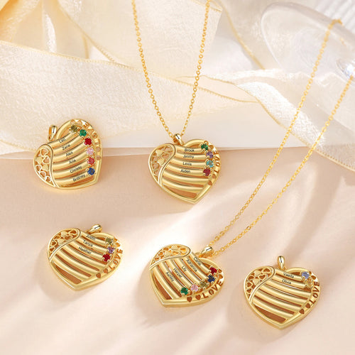Collar de corazón personalizado para madre y Mamá Laila joyas