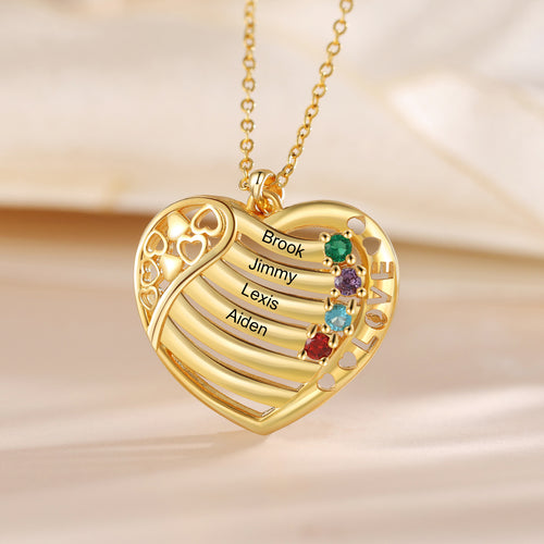 Collar de corazón personalizado para madre y Mamá Laila joyas