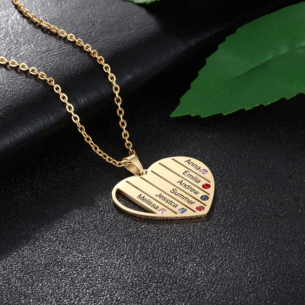 Collar de corazón personalizado para mujer Laila joyas