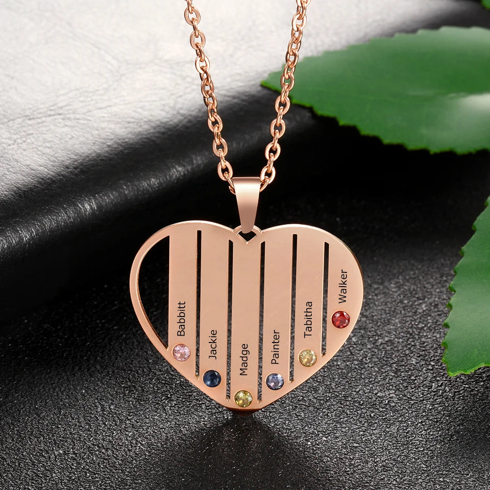 Collar de corazón personalizado para mujer Laila joyas