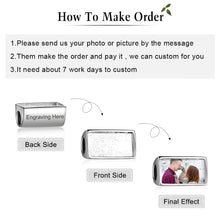 Load image into Gallery viewer, Cuentas con foto personalizadas para mujer, abalorios grabados, aptos para pulsera, collares, accesorios de fabricación de joyas (JewelOra AS101989)