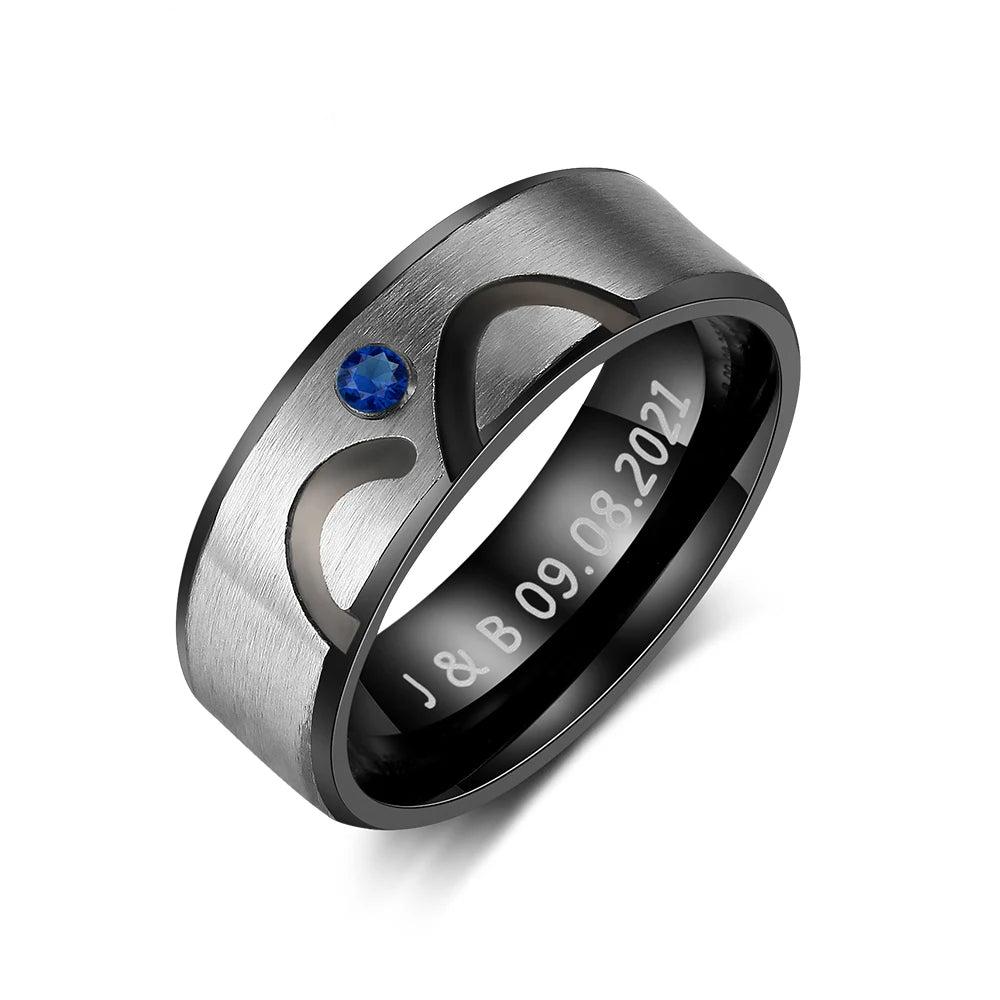 Personalized Infinity Engraved Rings