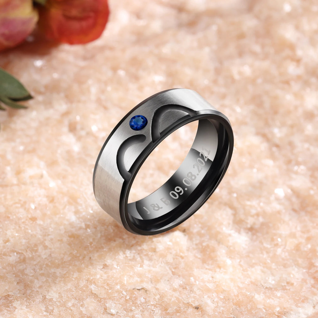 Personalized Infinity Engraved Rings