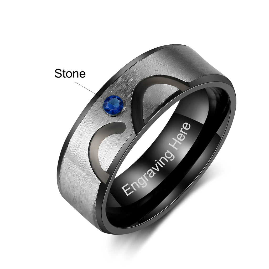 Personalized Infinity Engraved Rings