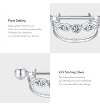 Load image into Gallery viewer, pendientes de aro de Plata de Ley 925 auténtica para mujer y niña