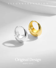 Load image into Gallery viewer, pendientes de aro de Plata de Ley 925 para mujer