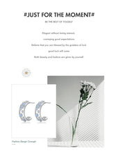 Load image into Gallery viewer, pendientes de plata de ley 925 con forma de C para mujer