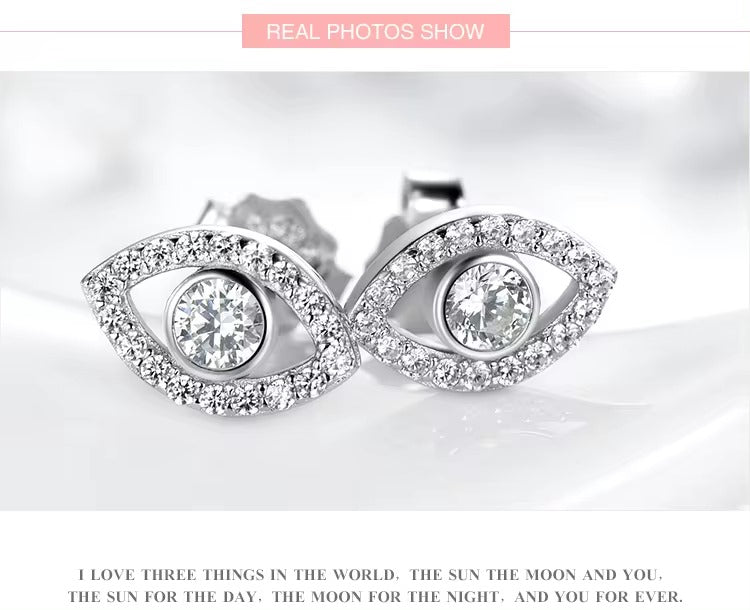 pendientes de plata de primera ley y Circonia cúbica para mujer