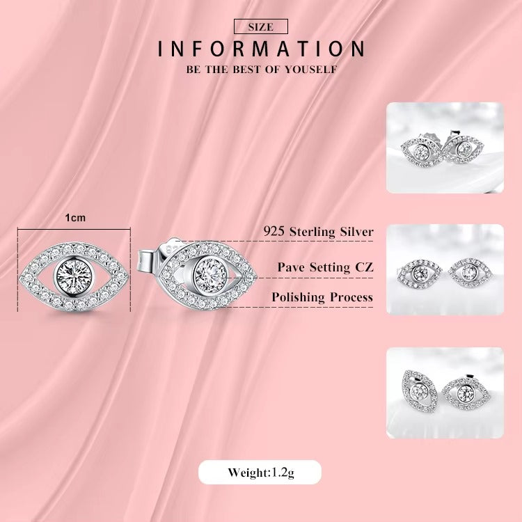 pendientes de plata de primera ley y Circonia cúbica para mujer