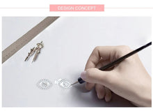 Load image into Gallery viewer, pendientes de plata de primera ley y Circonia cúbica para mujer